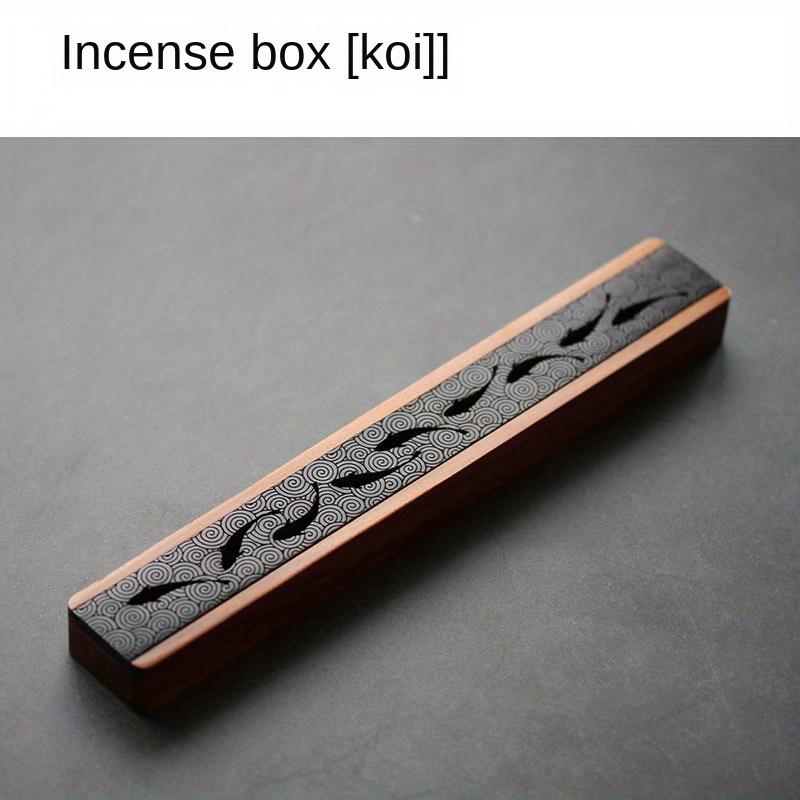 

Винтажная классическая черная домашняя курильница для благовоний, деревянная курильница, инкрустированная эбеновым деревом, китайская деревянная резная вручную шкатулка-курильница для благовоний.