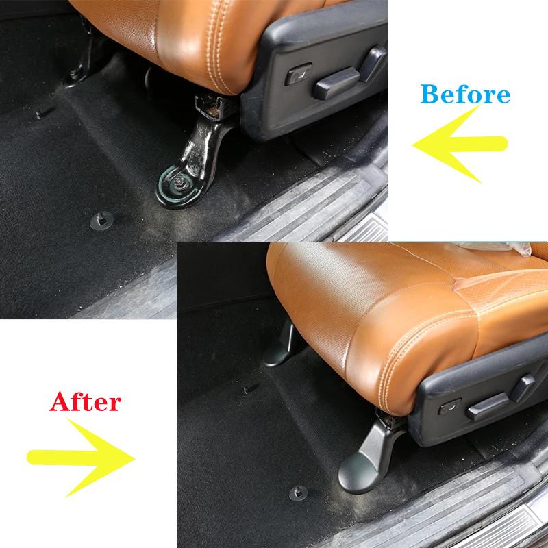 4pcs/Set Black Car Part Seat Foot Screw Protection Cap Decoration Cover Fit For Toyota Tundra 2014- Auto