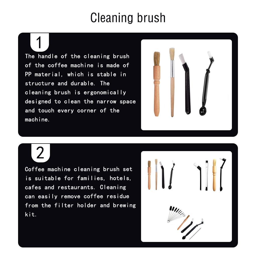 Coffee Machine Brush Set Grinder Dust Residue Cleaning Tools 4 Pieces Type 2