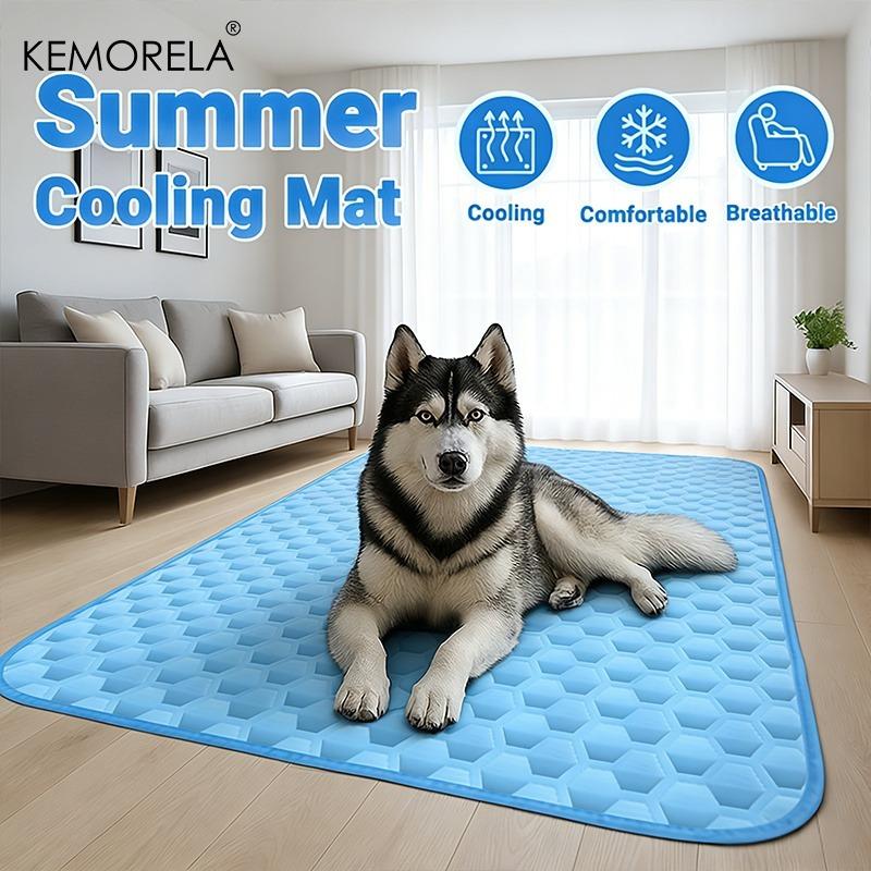 Alfombrilla y Cama Refrigerante de Verano para Mascotas 2025 Mejoradas Tejido Absorbente de Sudor Disponible en 5 Tamaños para Mascotas Pequeñas, Medianas y Grandes