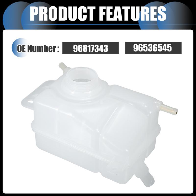 UXCELL Coolant Reservoir Water Expansion Tank Engine Coolant Recovery Overflow Bottle No.96817343 for Chevrolet Aveo 2004-2008