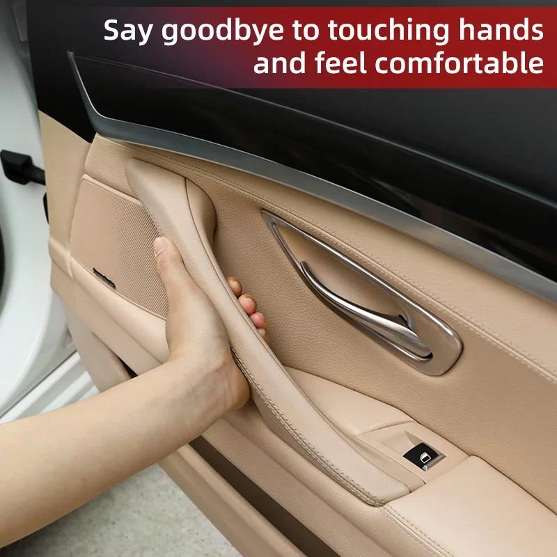 Car Sticker 2025 Hot Car Door Handle Panel Protector Pull Trim Cover For BMW 2011-2017 5 Series F10 F18 F11 Auto Interior Door H