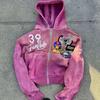 New American Flag Print Hoodie Men's and Women's Zipper Sweatshirt Couple Sweater
