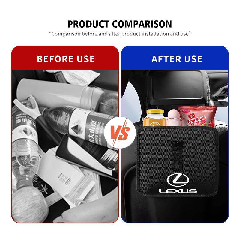 For Lexus Multifunctional Car Seat Back Storage Bag Hanging Tidying Stowing Organizer Box RX350 IS250 IS200 GS300 LX570 RC350