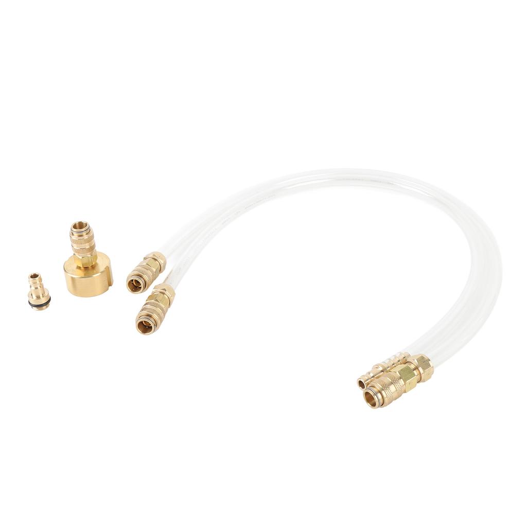 5PCS Hydraulic Steering Bleed Kit with Brass Fittings Hydraulic Steering Fluid Filler Tube Kit for Marine