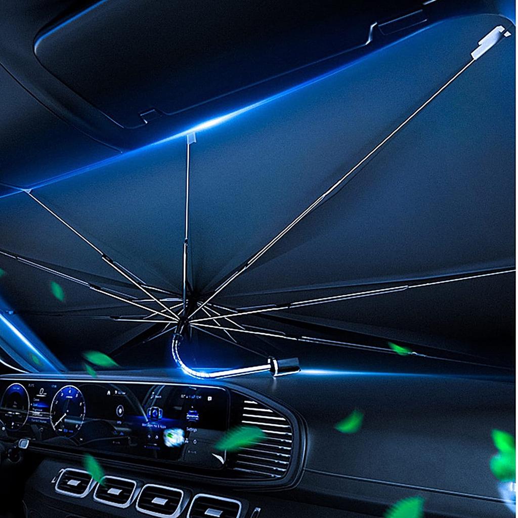 TradeWind Windschutzscheibe Front Auto Sonnenschutz für Auto Licht Wärme Faltbar Flexibel Sonnenschutz, Sonnenschutz, Abdeckung, Camping, Blockieren, Blockieren, (Groß, Griff)