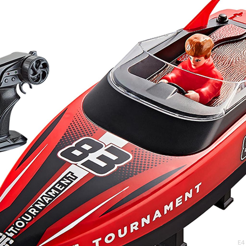 Remote Control Boat Gift Fast Speed Summer Water Toy for River Lakes Bathtub