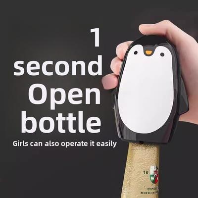 Pinguinförmiger Multifunktionaler Flaschenöffner aus Kunststoff für den Heimgebrauch und zum Verschenken