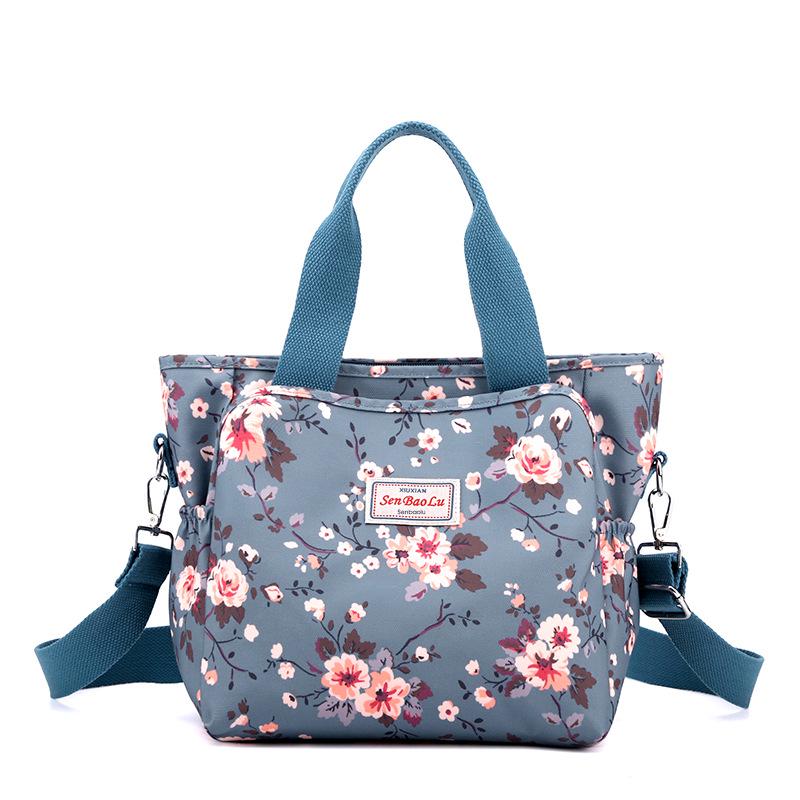2026 Leichte Damen-Crossbody-Tasche aus bedrucktem Nylon mit mehrschichtigen Reißverschlusstaschen