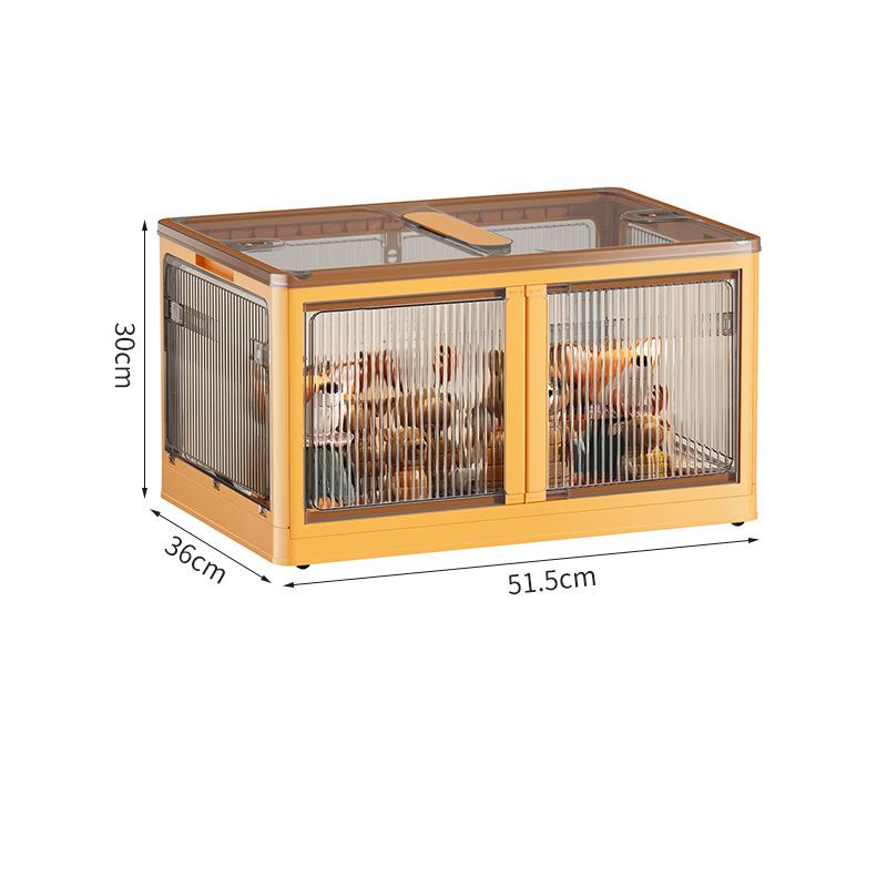 

Прозрачный складной ящик для хранения одежды большой емкости, органайзер для одеял, организация одежды, складной органайзер для хранения различных вещей XL жёлтый