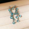 Sparkling Crystal Drop Earrings With Elegant Fringe Beads Dangle Hanging Earrings Fashion Statement Party Jewewlry Gifts