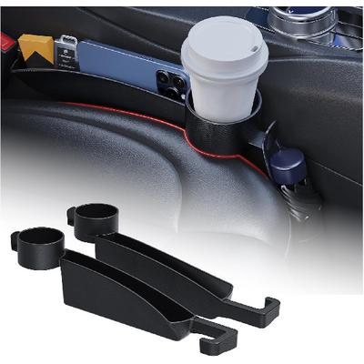 2PCS Car Seat Gap Filler Organizer With Cars Cup Holder,Hook,3 In 1 Car Seat Gap Plug With Storage Slot & Seats Belt Holes & Charging Port,Universal