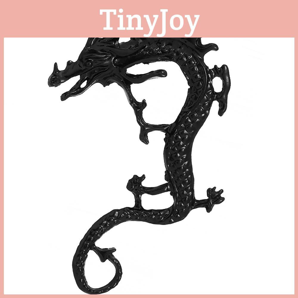 Chinese Modern Dragon Earrings In Gold Silver Black Trendy Animal Jewelry Zodiac