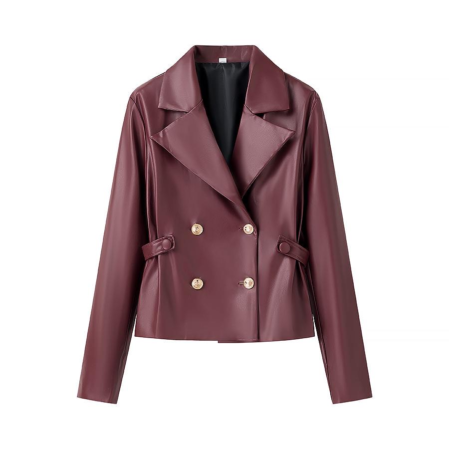 Spring 2025 Women's European & American Style Double-Breasted Jacket and Skirt Set