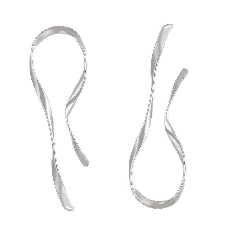 Gold Plated Hypoallergenic Geometric Dangle Earrings 1 Pair Irregular Design for Women Outdoor Travel Wear