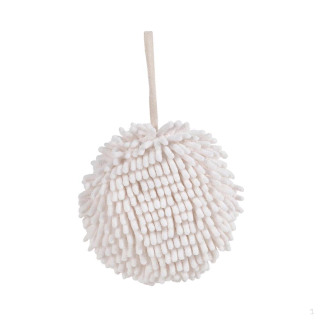A Beautiful And Versatile Chenille Hand Towel with Hand-drying Ball, for Kitchen, Shower, Laundry,