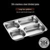 Anmu 304 Stainless Steel Divided Lunch Tray with Lid