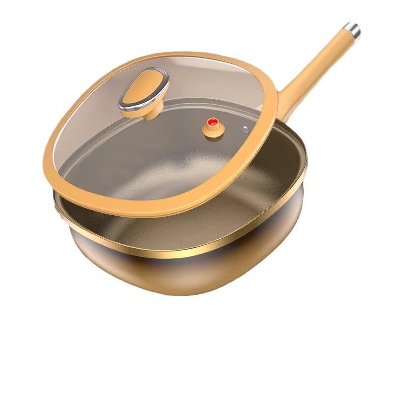 Wutuo 30CM Titanium Non-stick Flat Wok