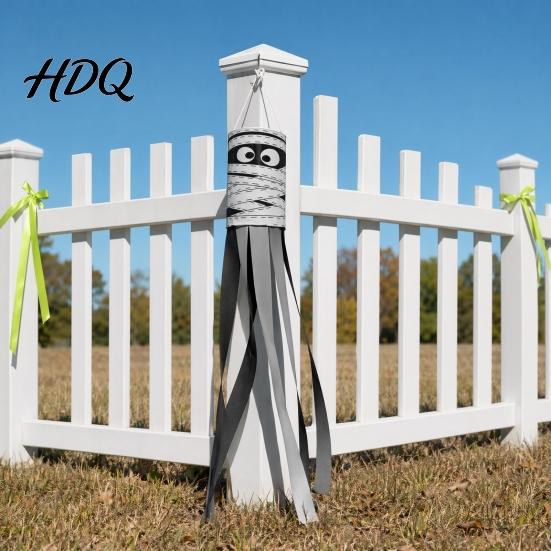 Festive Halloween Banner 39 Inch Windsock Flag Cartoon Ghost Flag Windsock Waterproof Hanging Door Decoration Ornament