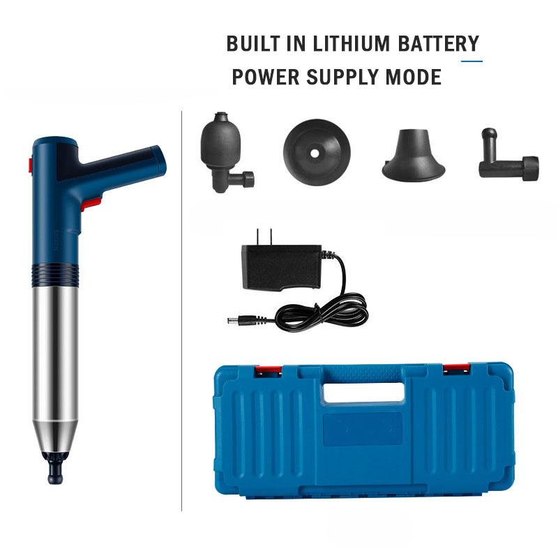 Sewer Piping Unclogging Machine Toilet Plunger Pipe Electric Dredge Tools Sewer Blockage Drain Cleaner Household Lithium Battery