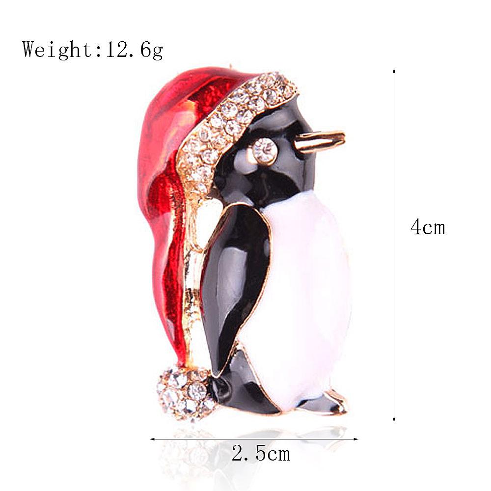 Fashion Christmas Brooch Christmas Tree Shoes Old Man Elk Wreath Snowflake Bell Pin Female