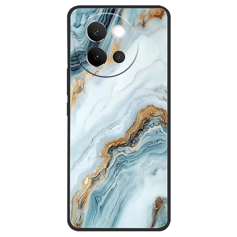 For Vivo V40 Lite 5G Case Marble Soft Matte Silicone Back Cover For Vivo V40 Lite V40Lite Full Coverage Phone Shell 6.78" Coque