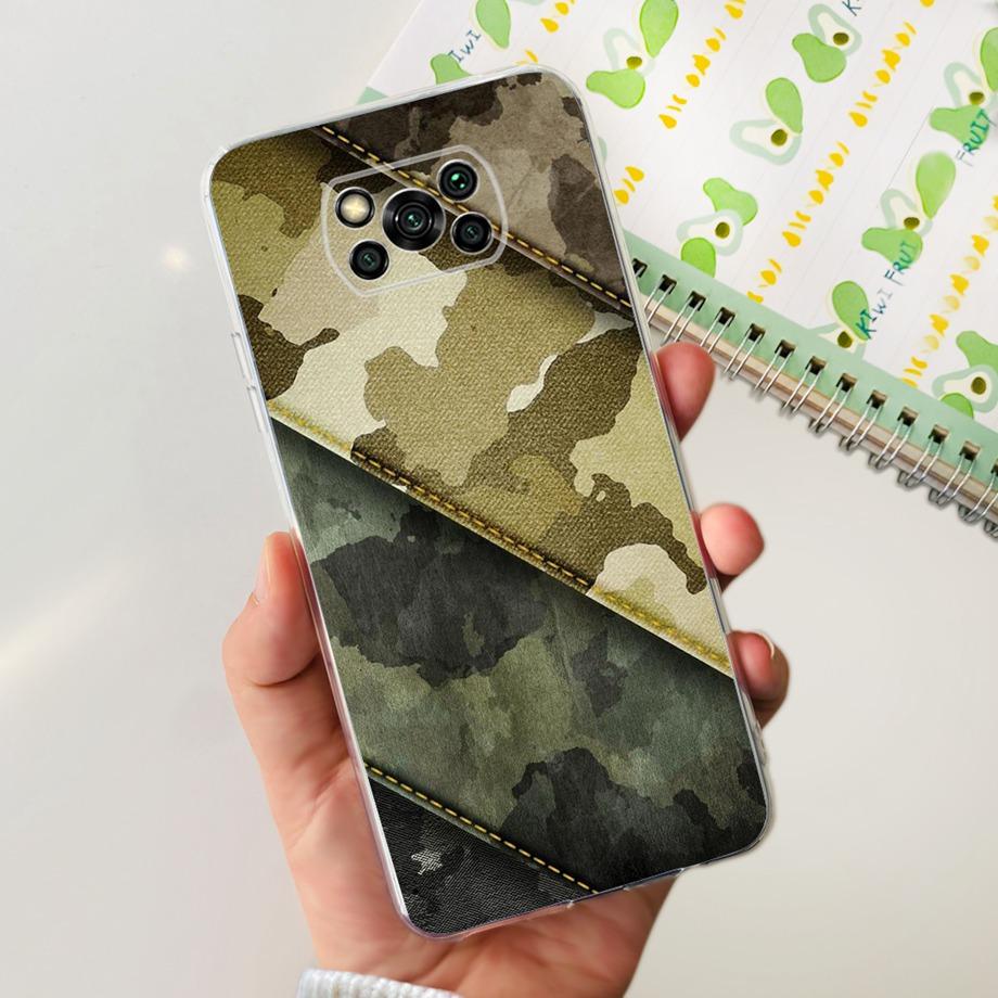For Xiaomi Poco X3 Pro PocoX3 Case Soft Silicone Clear TPU Capa Fashion Latter Cartoon Cute Pattern For Xiomi Poco X3Pro x 3 Bag