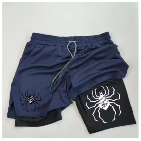 Muay Thai Kick Boxing MMA Shorts Spider Men Women Unisex Double Layer Quick Dry Breathable Training Sport Gym Fitness Workout