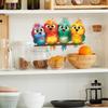 Colorful Birds Lined Up in The Living Room for Home Decoration and Wall Beautification Stickers