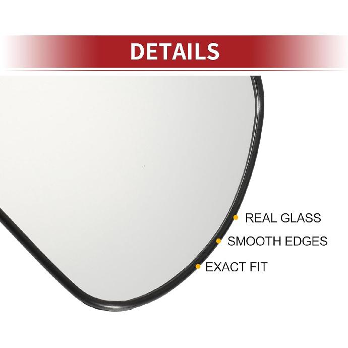 ACROPIX Car Rearview Left Driver Side Mirror Glass for Hyundai SANTA FE 2010-2012 with Backing Plate 876113J110 - Pack of 1