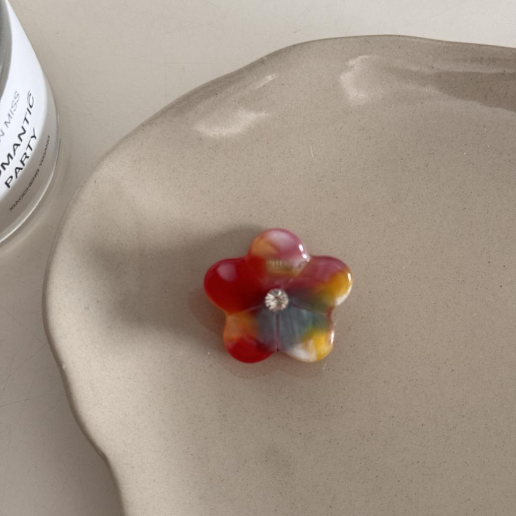 2Pcs Floral Acetic Acid Small Grab Clip Fashion Hairpin Fresh Mini Floral High-end Princess Head Cute Hair Accessory