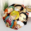 1 Stück Automatischer Faltregenschirm - Anime One Piece Muster Tragbares faltbares Design Mit 8 Rippen Weihnachts-Geburtstagsgeschenke