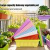 NEW Modular Garden Planter Box Set Interlocking Rectangular Pots with Drainage for Growing Lettuce Strawberries In Limited Space