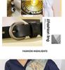 Women's Genuine Leather Black Thin Belt - Retro Fashion Accessory for Jeans