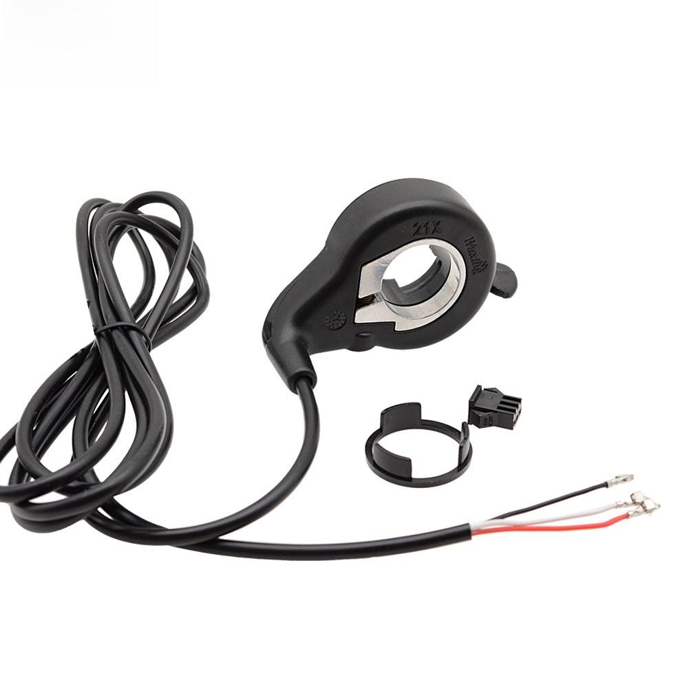 3-Pin Daumen Gasgriff Rechts mit SM Stecker (Male oder Female) für E-Bike und Elektroroller 2,2 cm Lenker ABS