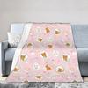 Rosa Süßer Bär Rilakkuma Decke Flauschige Tolle Atmungsaktive Überwurfdecken für Bett Sofa Winter,