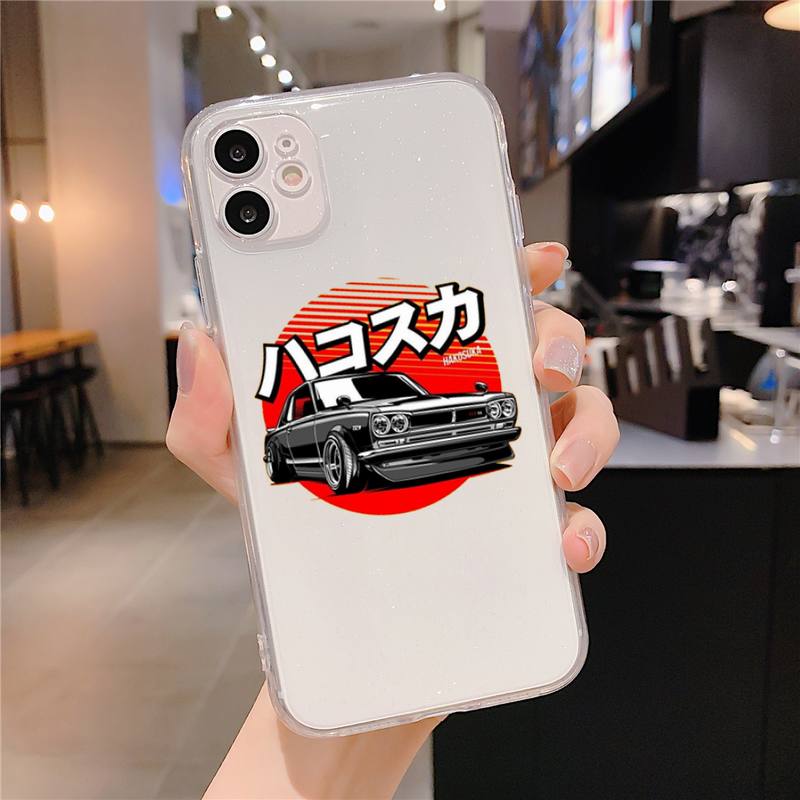 Auto jíst spát JDM Pouzdro na telefon pro iPhone 11 12 13 pro max 13mini X XS MAX 6s 7 7plus 8 8Plus XR Průhledné funda Capa