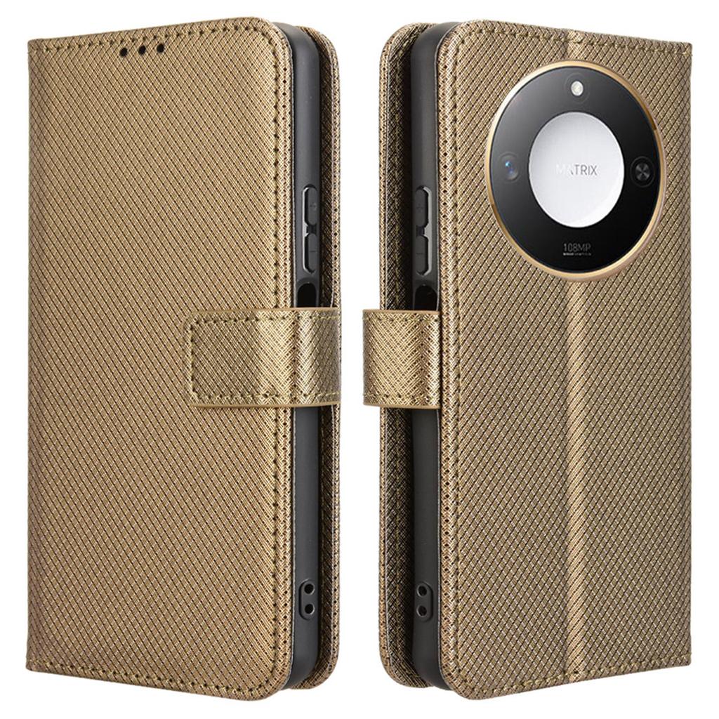 For Honor X60 5G/X9c Smart 5G Case PU Leather Diamond Texture Wallet Phone Cover