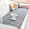 New Corduroy Quilted Sofa Towel Winter Warm Thickening Plush Cushion Couch Cover L-shaped Sectional Anti-slip Modern Sofa Cover