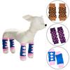 4Pcs/Set Winter Pet Dog Leg Socks Zebra Leopard Dots Print Non-slip Leg Warmers