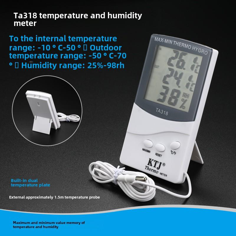 Digitales Indoor-Thermometer & Hygrometer mit hochpräzisem Großdisplay