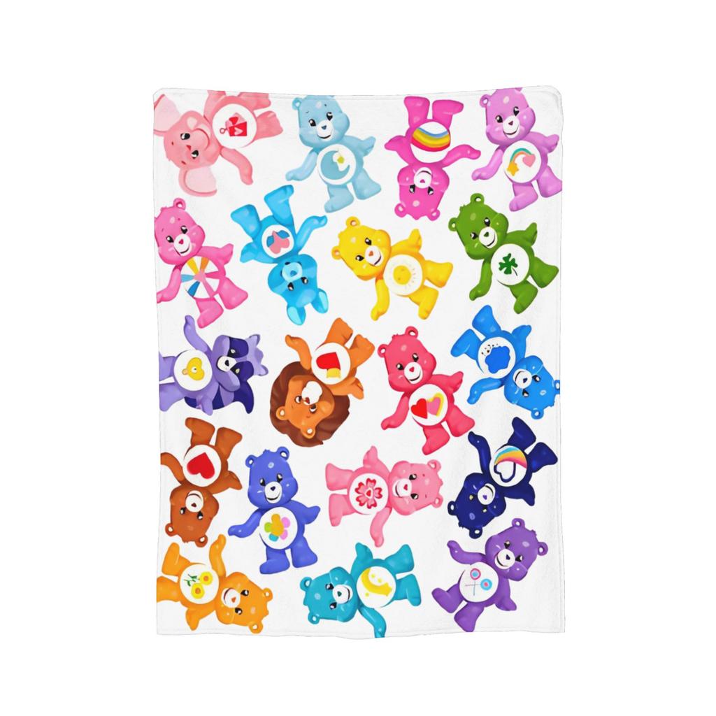 Pile Collage Of Care Bears And Cousins Blanket Flannel  Soft Throw Blankets for Outdoor Travel Bedspread