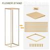 Uxcell Wedding Flower Vase Metal Flower Stand for Wedding Party Dinner Centerpiece Height 40cm 60cm 80cm Flower Gold 1 Set Stand, Pillar, Decoration,