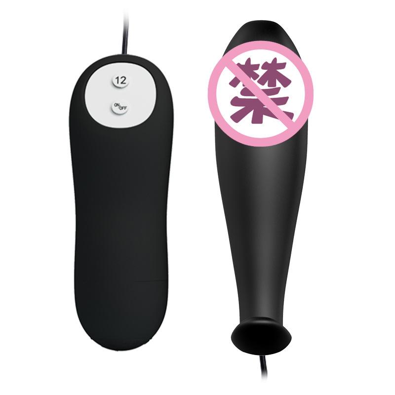 Pilot 12 Frequency Silicone Female Masturbator Anal Plug - Realistic Small Penis Sex Toy