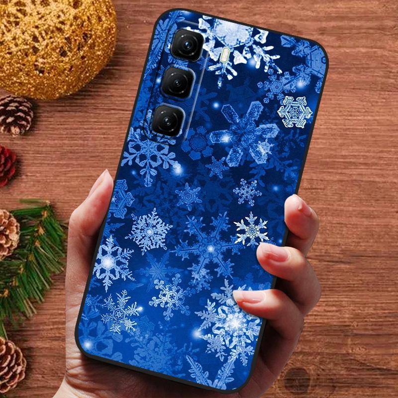 Christmas Painted Cover For Infinix Hot 40 60 50 Pro Plus 4G 50i 40i Case Silicone Soft Phone Cover For Infinix Hot 30 Play 30i