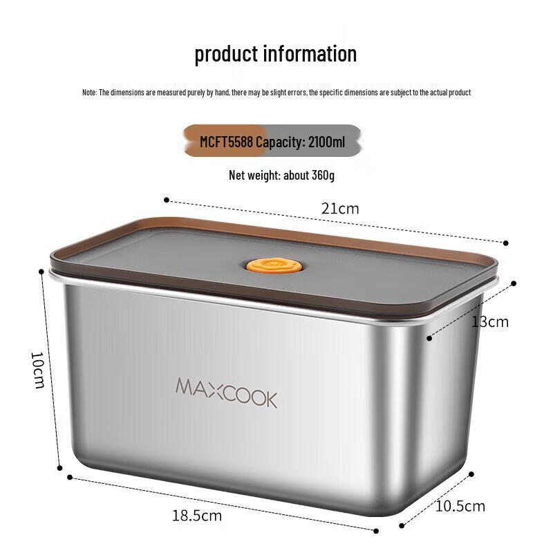 

Mecoo 304 Stainless Steel Food Storage Container