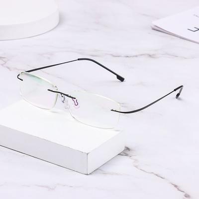 Alloy Frameless Reading Glasses Presbyopia Eyeglasses Metal Anti Blue-ray Ultralight Far Sight Eyewear