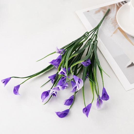 Künstliche Calla-Lilien, Strauß, realistische Kunstblumen, UV-beständig, Kunst-Calla-Lilien für Blumenarrangements in Vasen im Innenbereich, Dekoration für den Außenbereich, 10 Stück