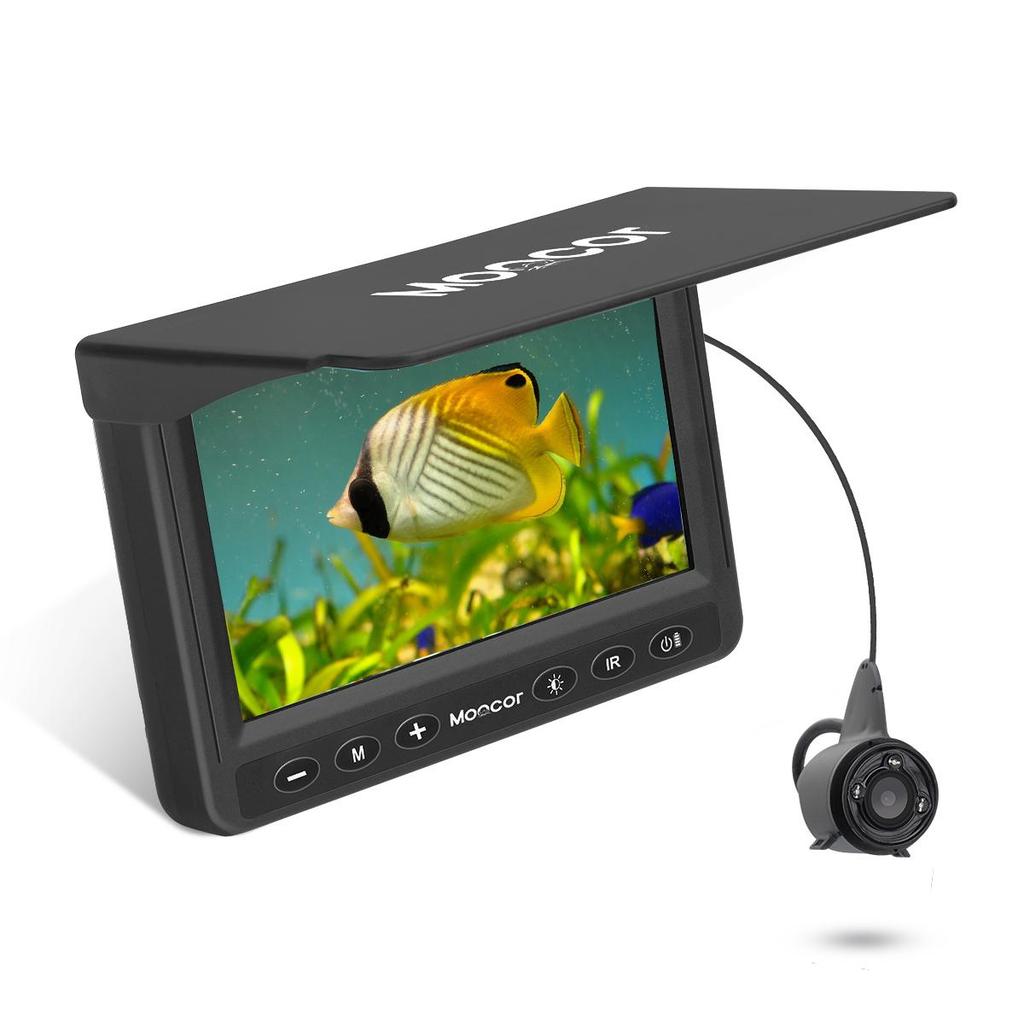 Kızılötesi ışıklı Sualtı Video Balıkçılık Kamerası MOQCQGR, 480P Kış Balıkçılık Kamerası, 15m Balık Bulucu, 5000mAh pil