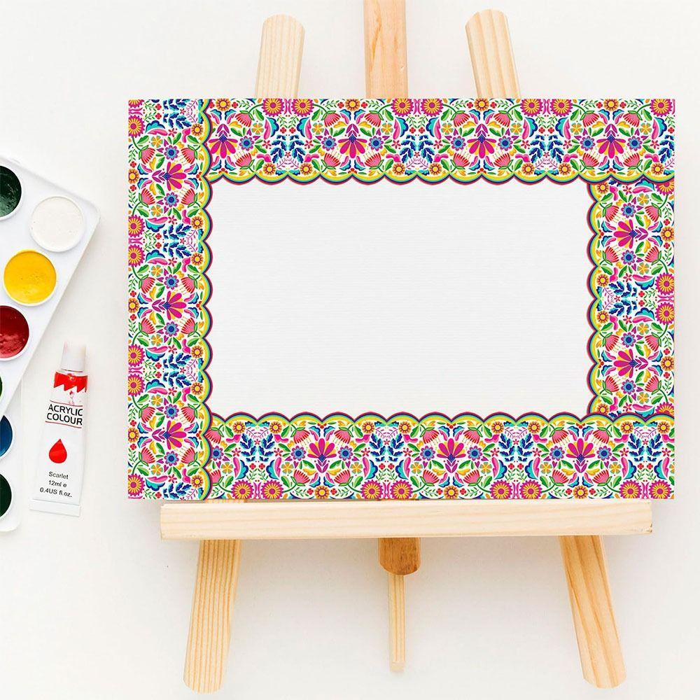 Mexican Flowers Border Decorative Sticker Self Adhesive DIY Black Board Decorative Stickers Poster Border Stickers